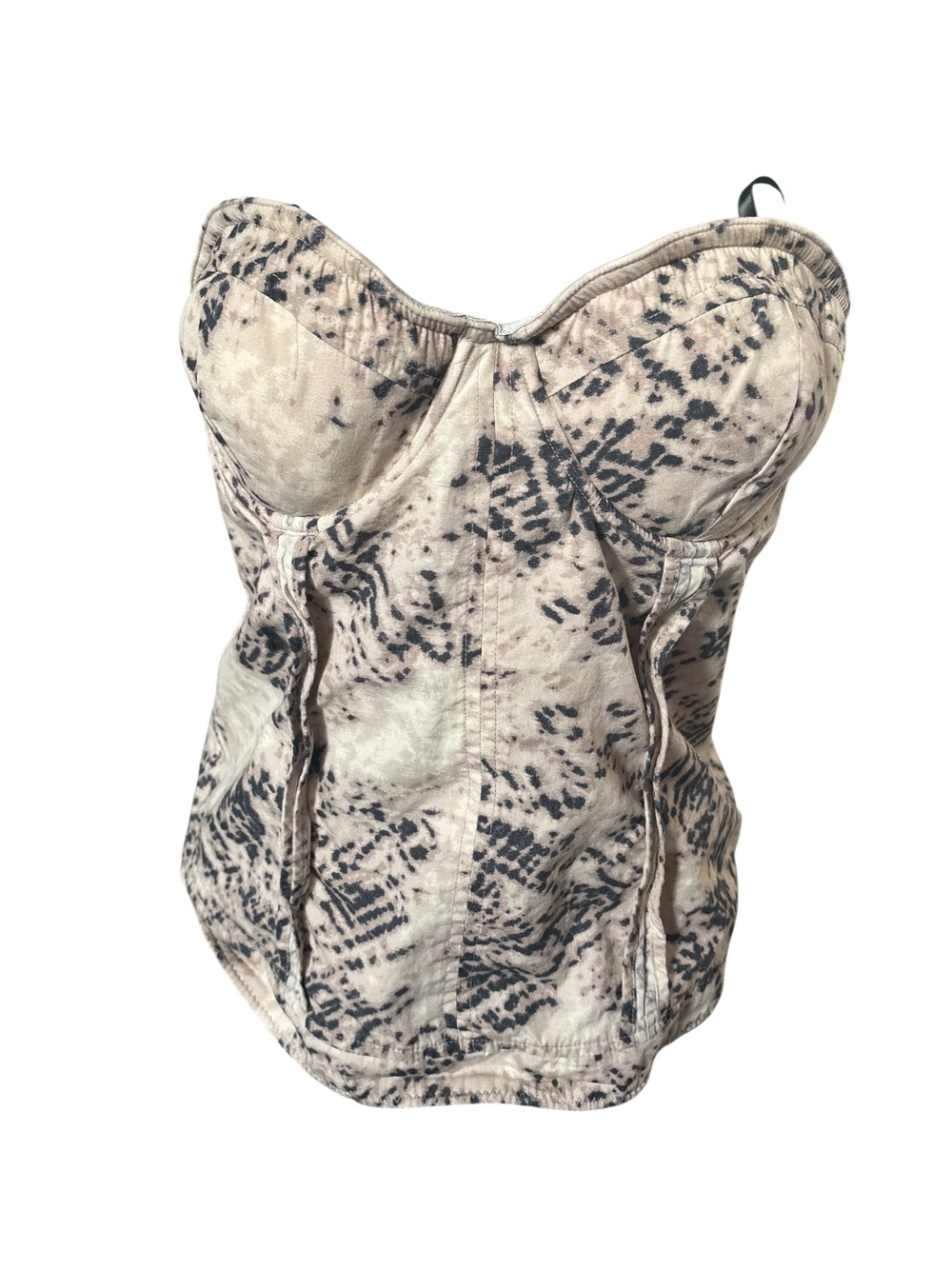 Jessica Simpson Beige Snake-Print Bustier Camisole
